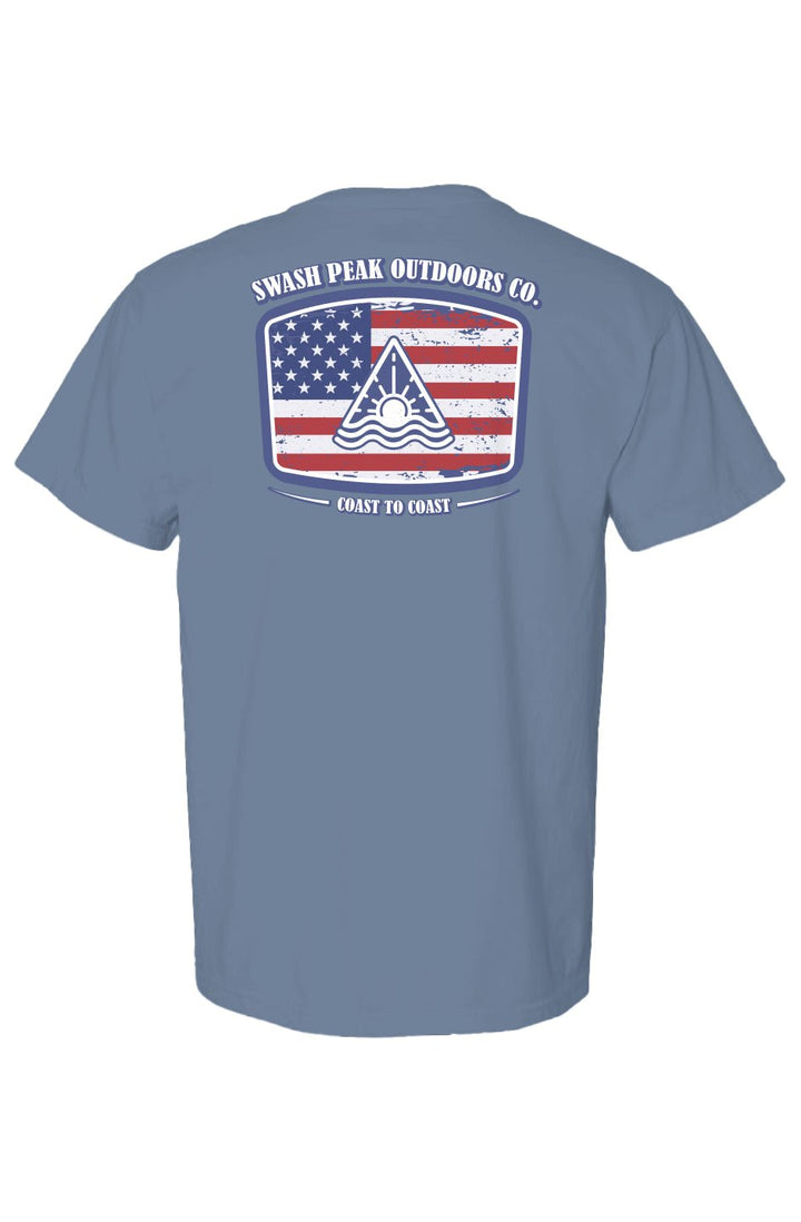 Stars and Stripes Heavyweight Tee by Swash Peak – outdoor graphic t-shirt