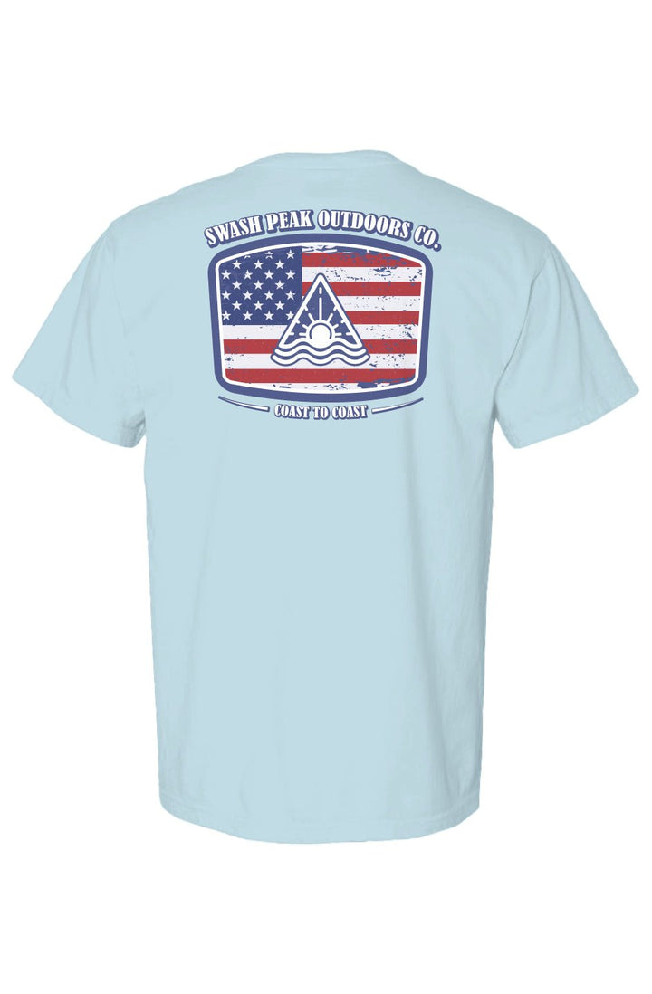 Swash Peak Stars and Stripes Heavyweight Tee – garment-dyed outdoor shirt
