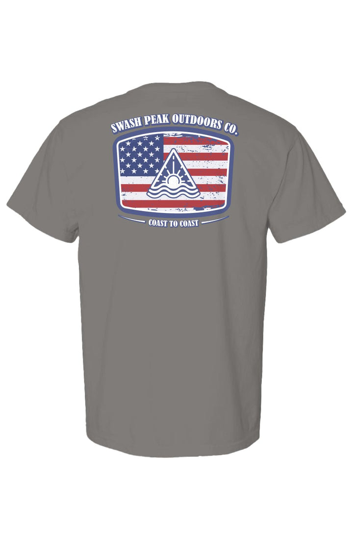 Swash Peak Stars and Stripes Heavyweight Tee – garment-dyed outdoor shirt