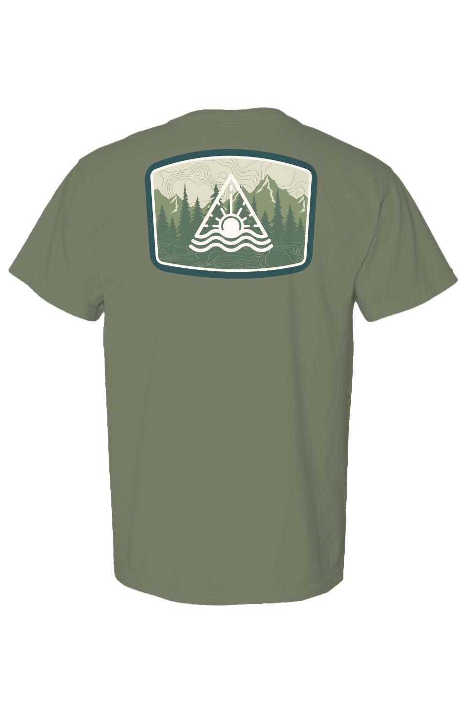 Summit Flow shirt by Swash Peak – heavyweight cotton tee with topo map design