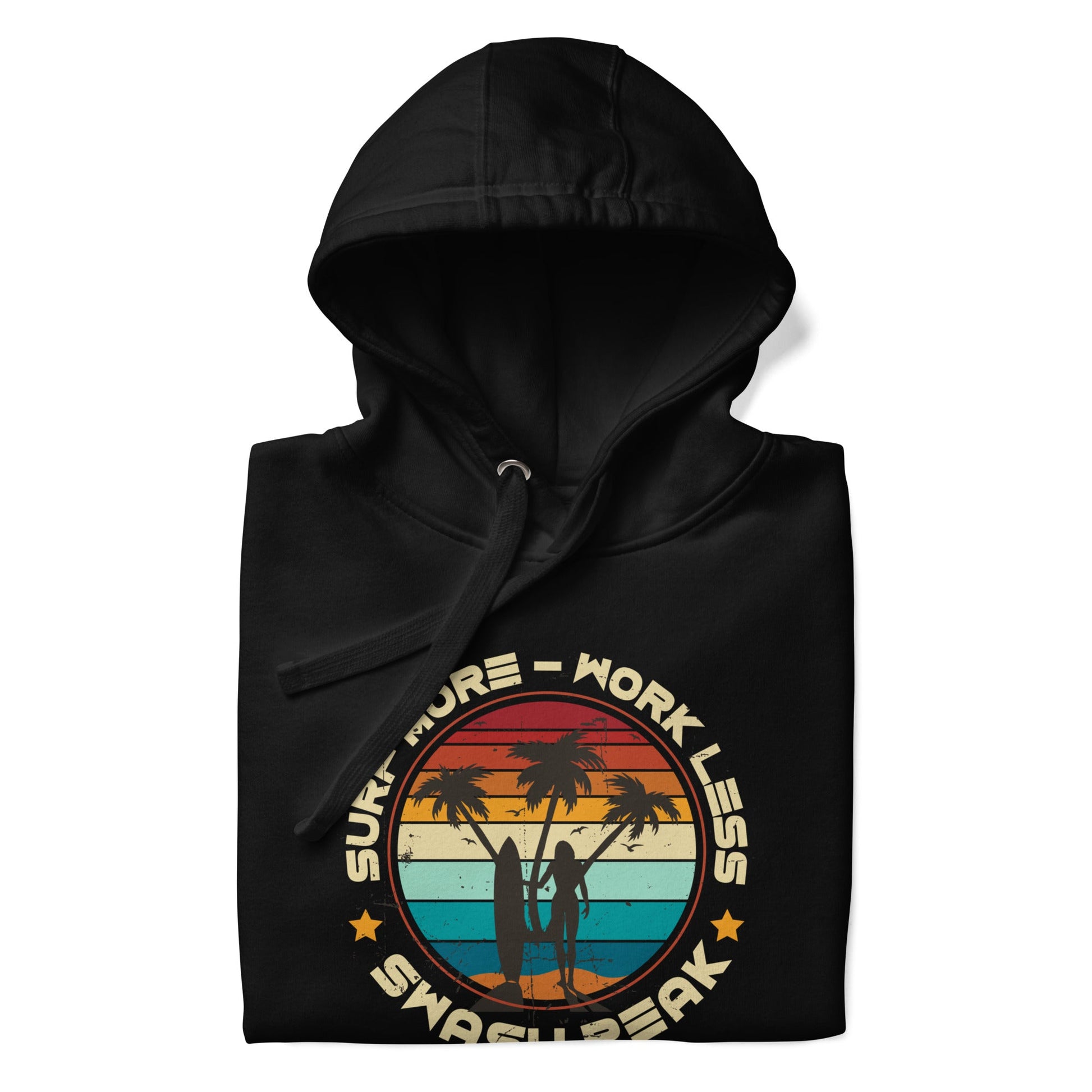 Surf More Work Less Unisex Hoodie - Swash Peak