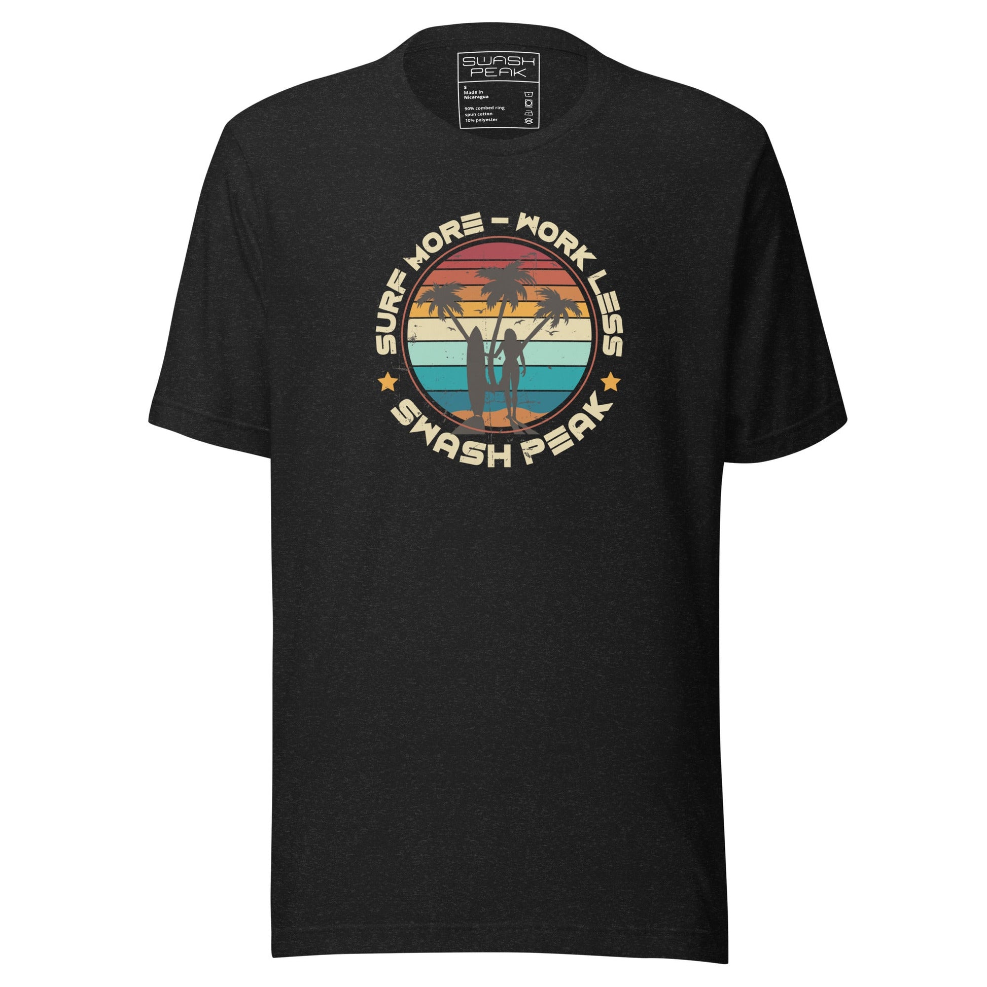 Surf More Work Less Unisex Tee - Swash Peak