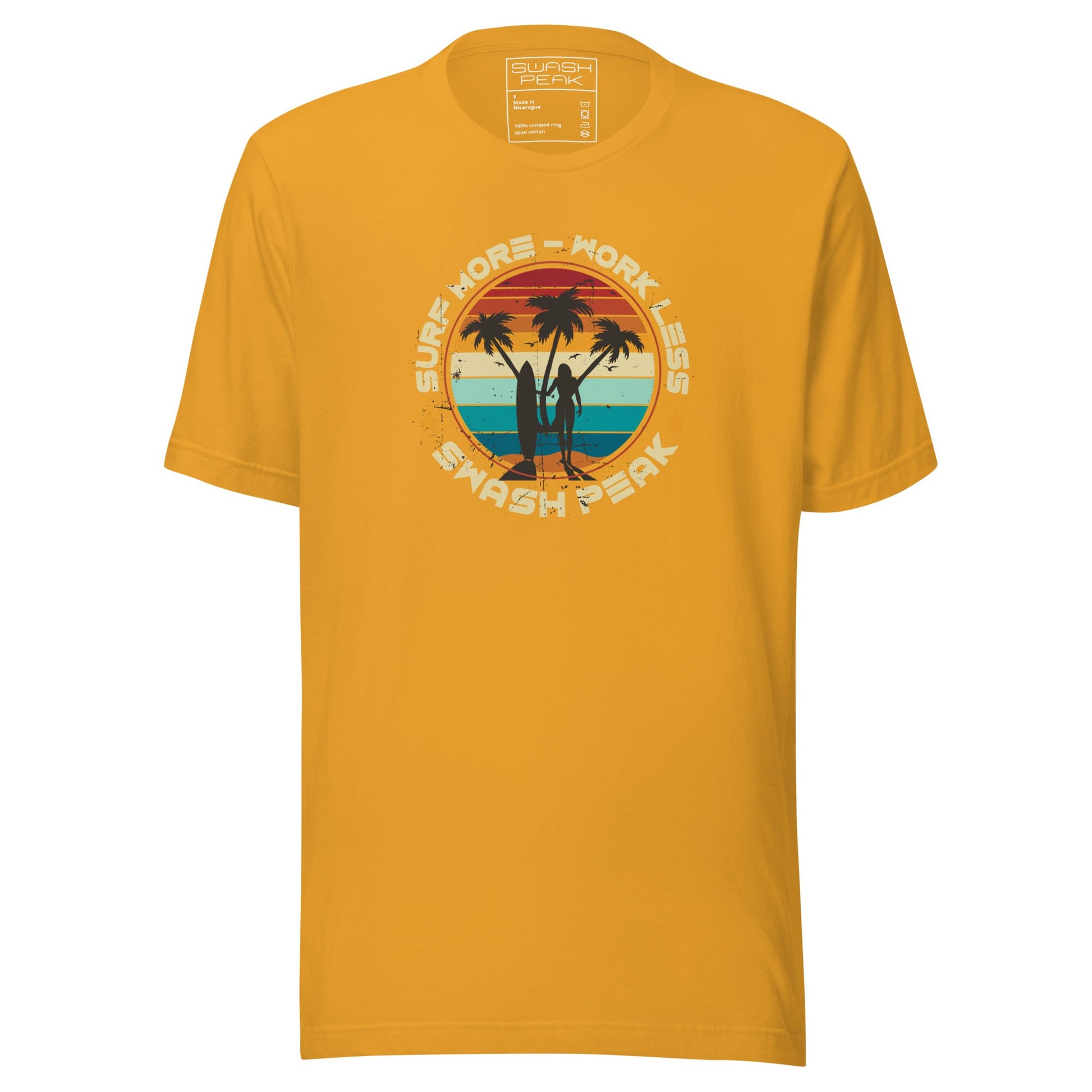 Surf More Work Less Unisex Tee - Swash Peak