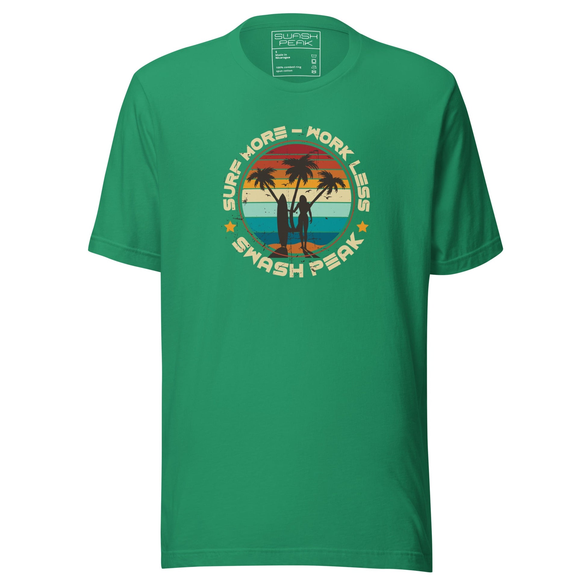 Surf More Work Less Unisex Tee - Swash Peak