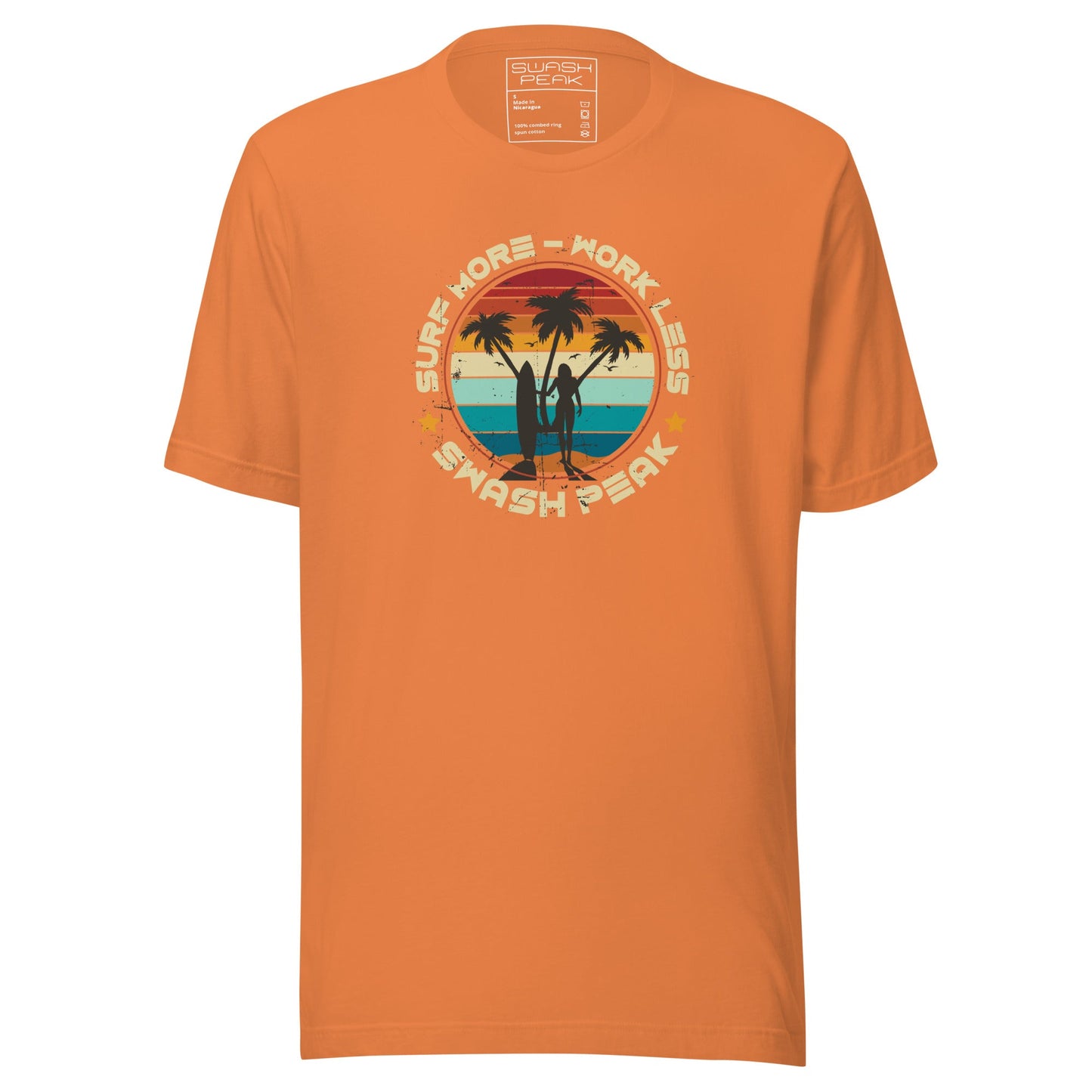 Surf More Work Less Unisex Tee - Swash Peak