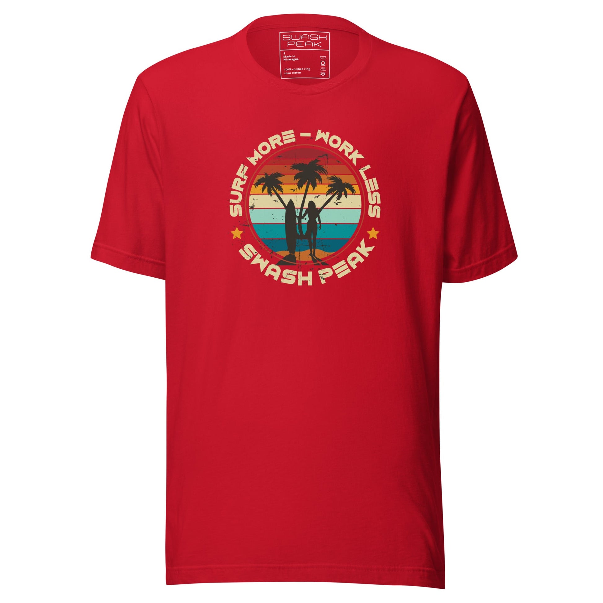 Surf More Work Less Unisex Tee - Swash Peak