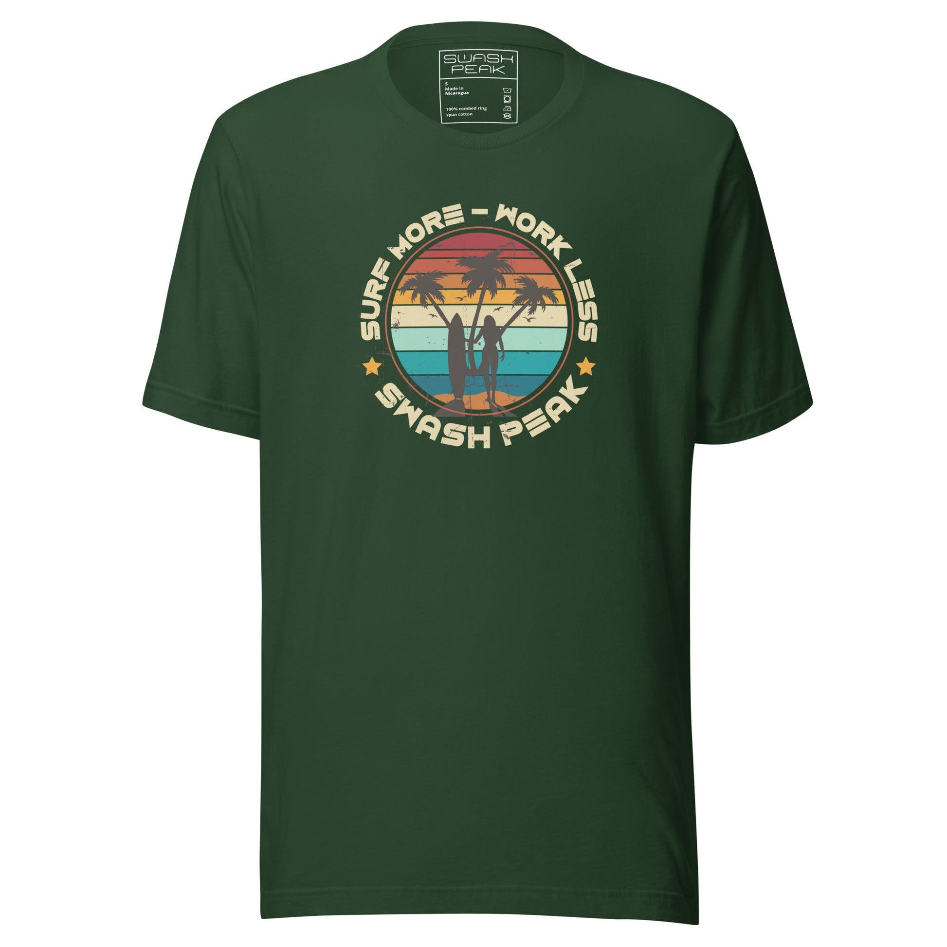 Surf More Work Less Unisex Tee - Swash Peak