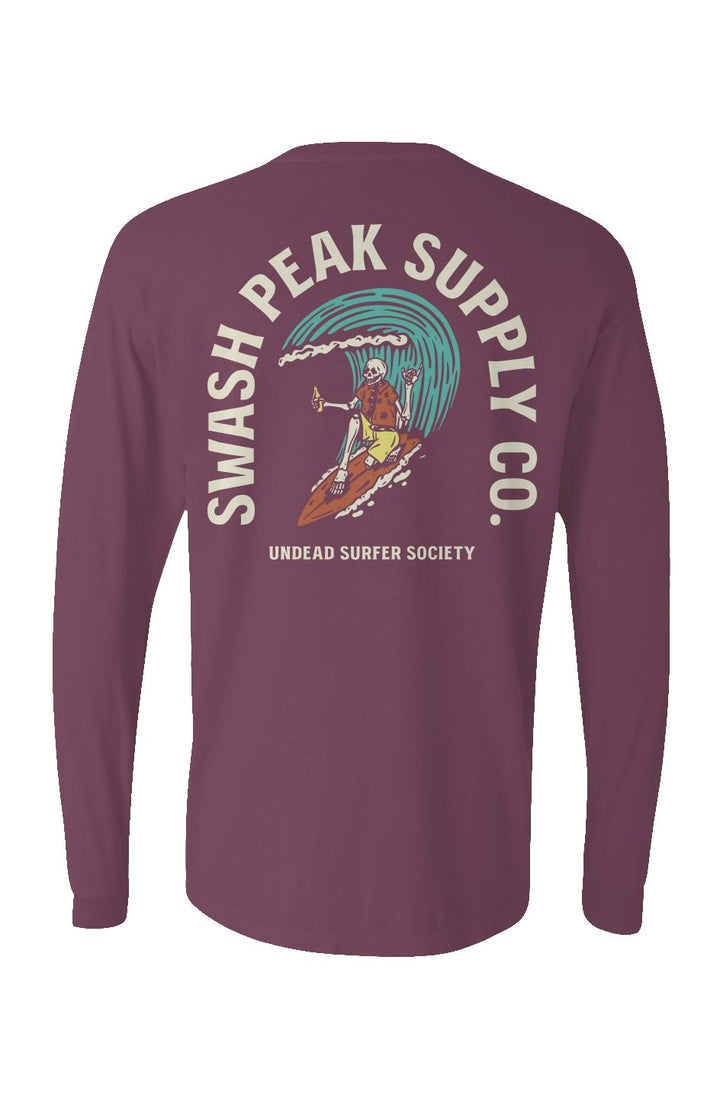 Undead Surfer Society Long Sleeve Unisex Tee - Swash Peak