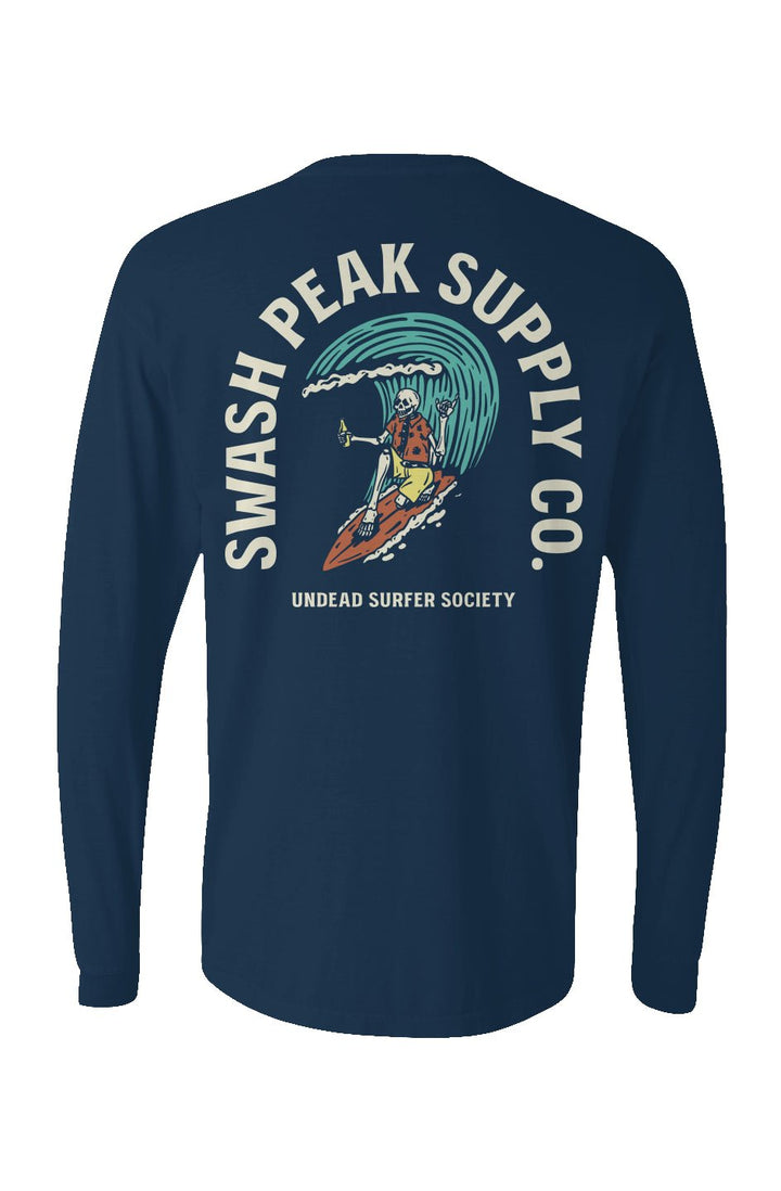 Undead Surfer Society Long Sleeve Unisex Tee - Swash Peak