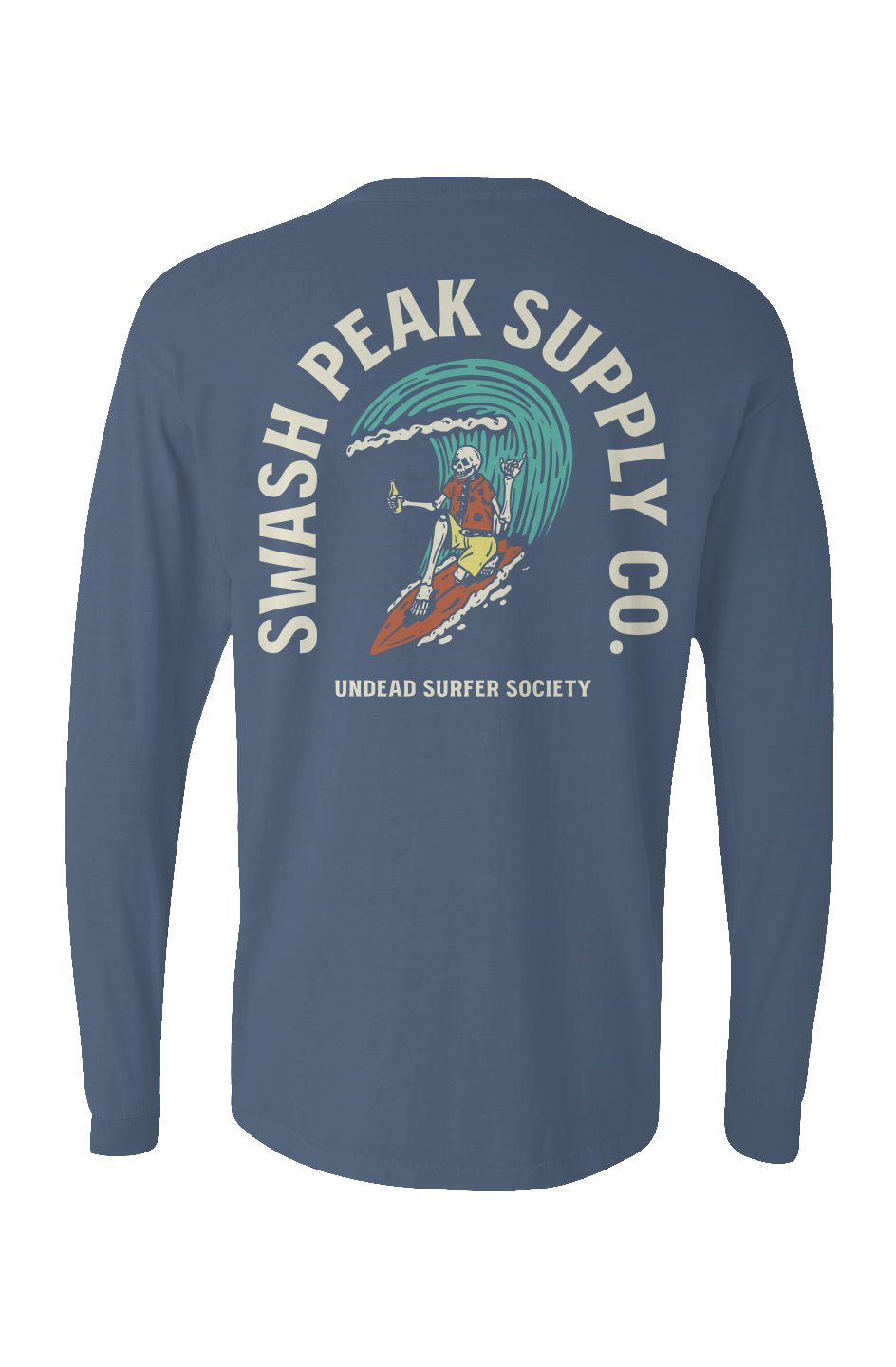 Undead Surfer Society Long Sleeve Unisex Tee - Swash Peak