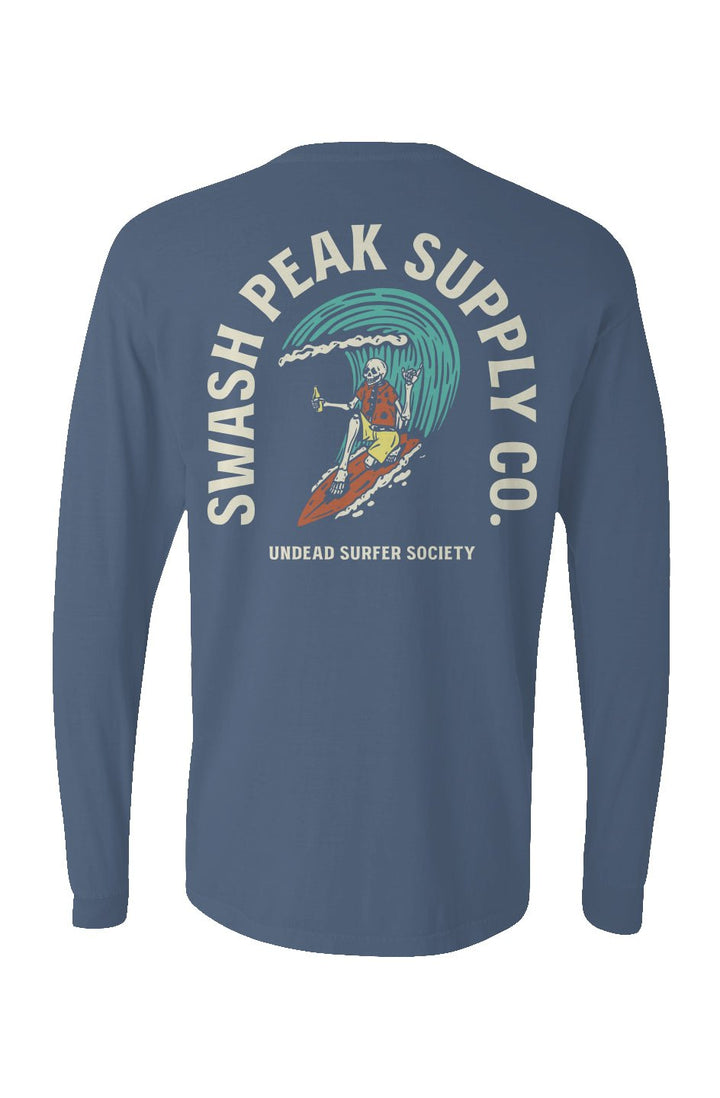 Undead Surfer Society Long Sleeve Unisex Tee - Swash Peak