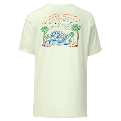 Palm Trees and Coastline Unisex Tee